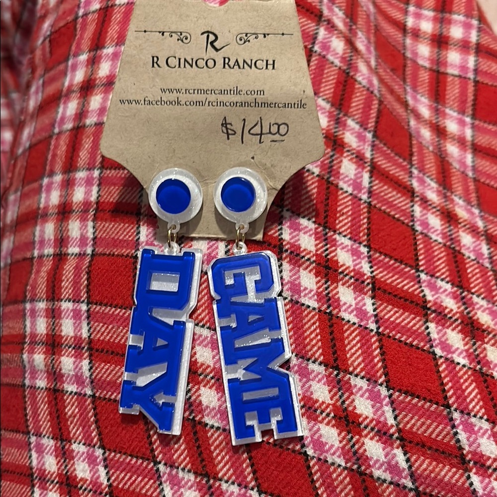 Blue Game Day Earrings